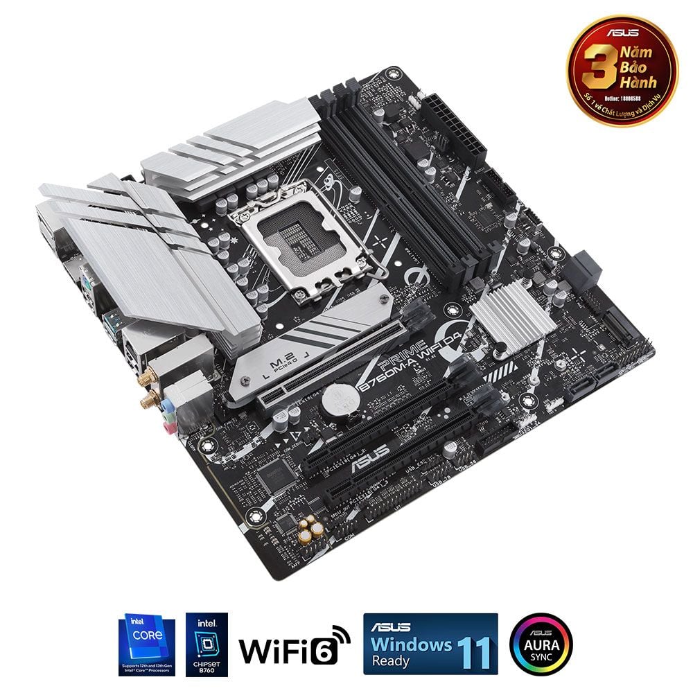 bo mạch chủ asus prime b760m a wifi d4