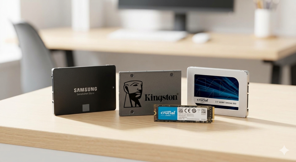 Cận cảnh các loại ổ cứng SSD 2.5 inch và M.2 SATA, NVMe chính hãng Samsung Kingston