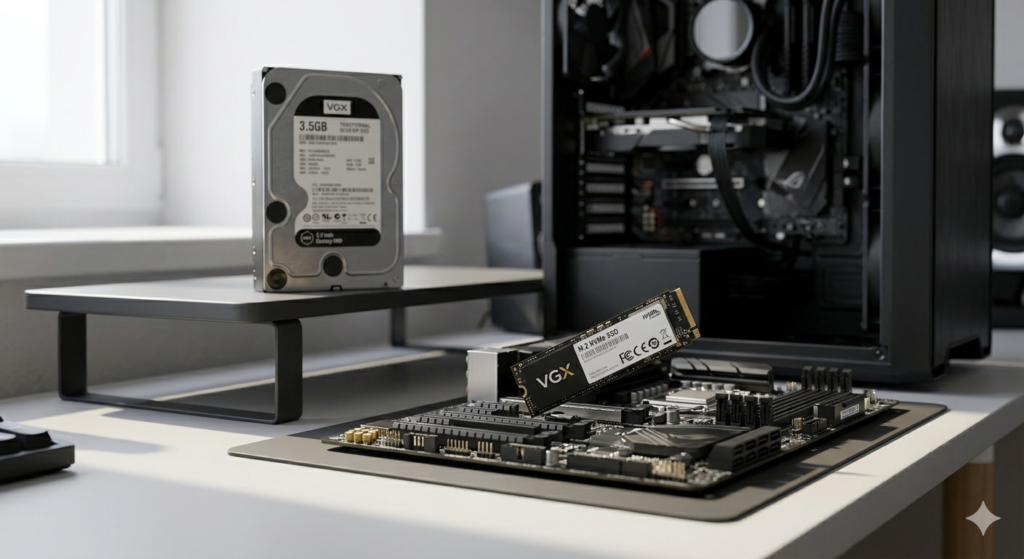 Giải pháp lưu trữ kép hoàn hảo kết hợp ổ cứng SSD tốc độ cao và HDD dung lượng lớn giá tốt