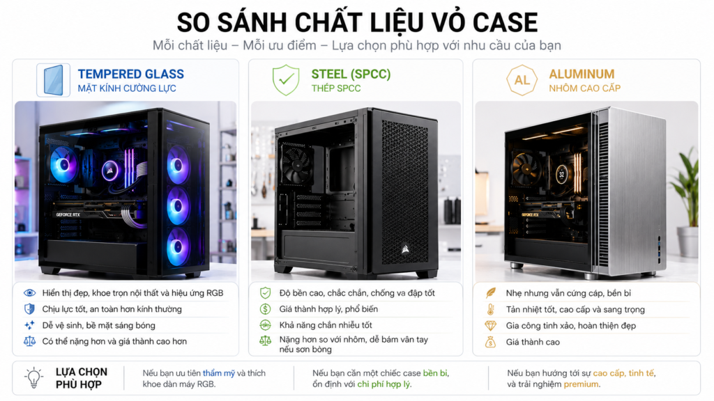 cách chọn vỏ case máy tính
